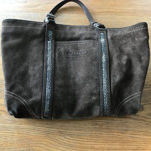 COPY - Coach brown suede small tote